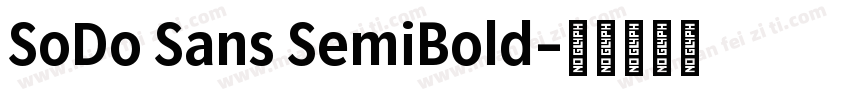 SoDo Sans SemiBold字体转换